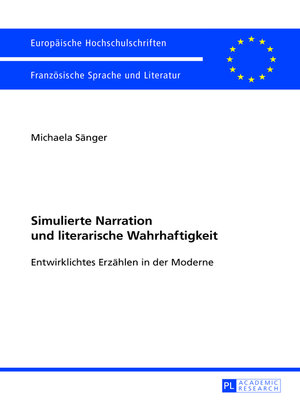 cover image of Simulierte Narration und literarische Wahrhaftigkeit
